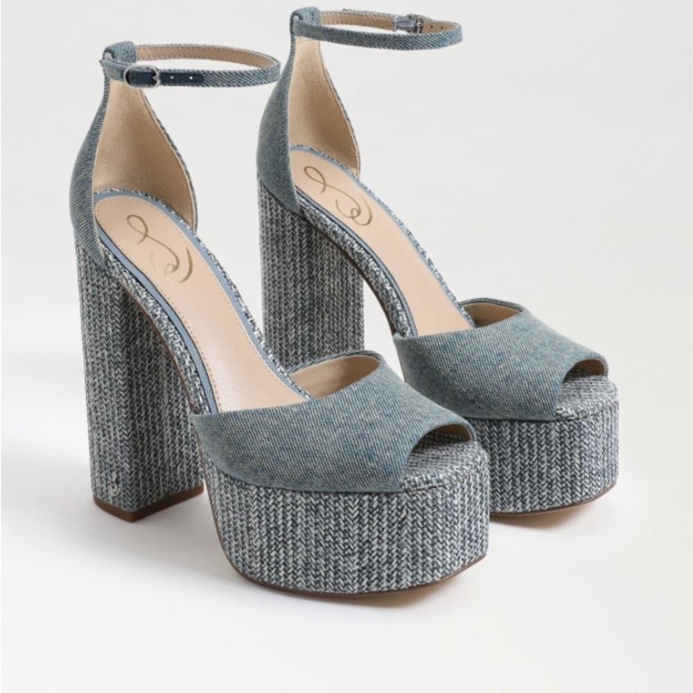 Sam Edelman Kori Denim Platform Heels